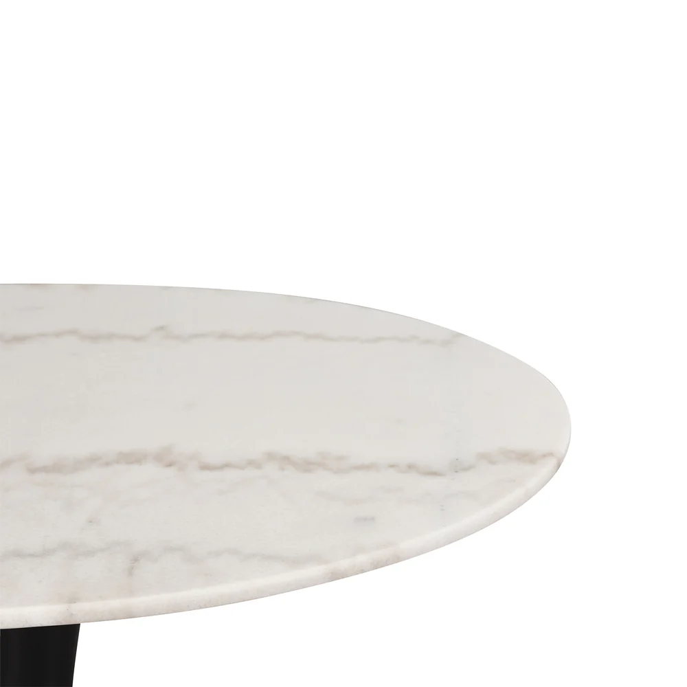 Liang & Eimil Telma Dining Table in Matt Black and White Marble - Small - Image 3