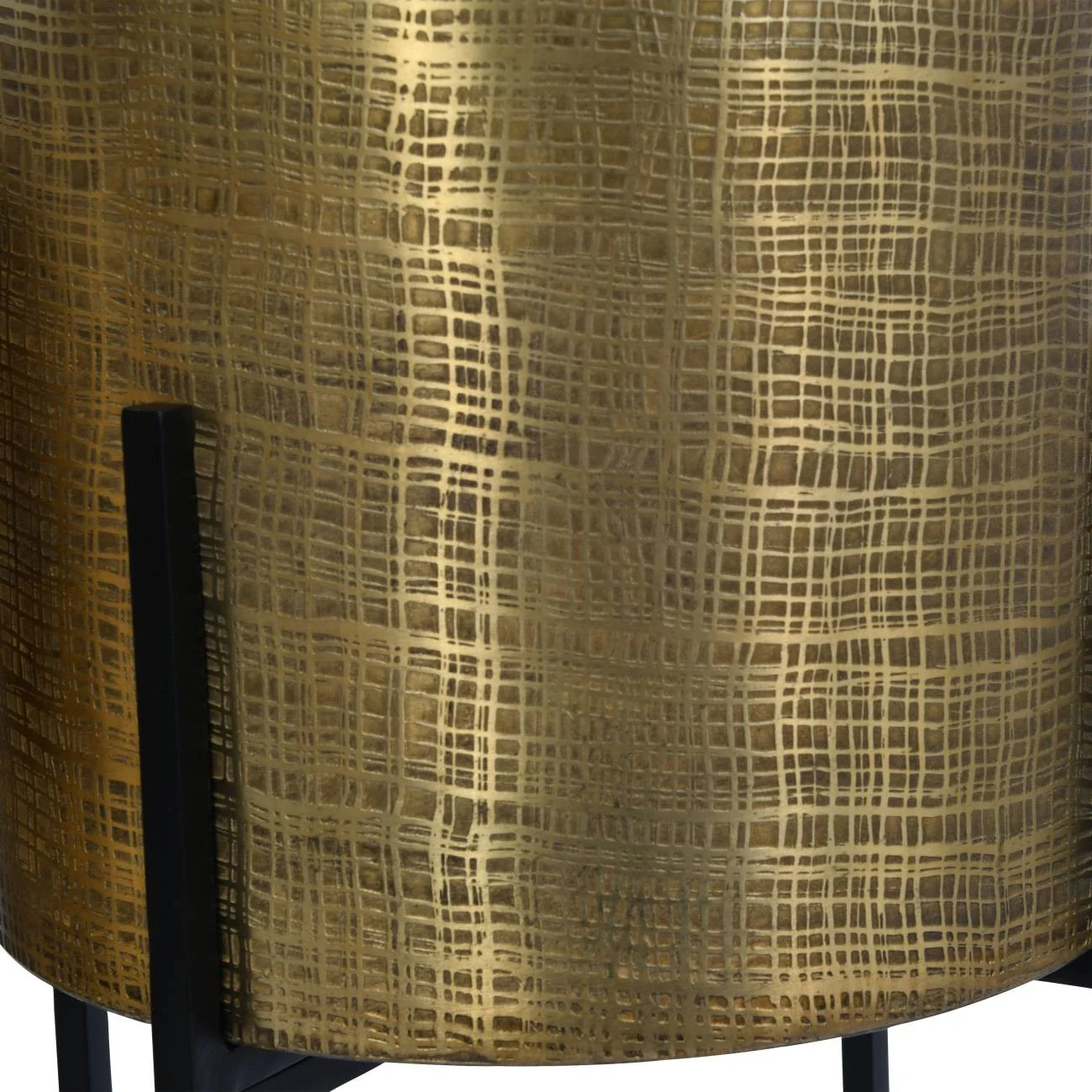 Libra Interiors Clyde Standing Planters in Antique Brass – Set of 2 - Image 4