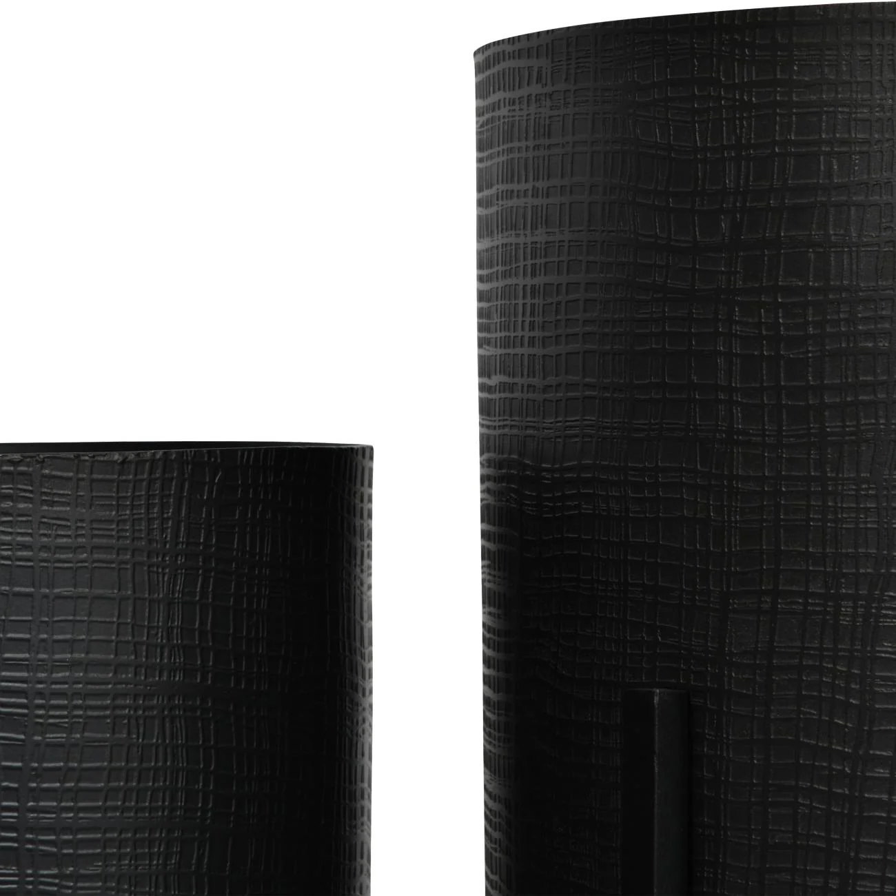 Libra Interiors Clyde Standing Planters in Matte Black – Set of 2 - Image 3