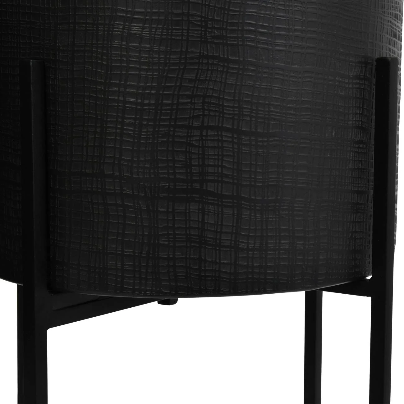 Libra Interiors Clyde Standing Planters in Matte Black – Set of 2 - Image 4