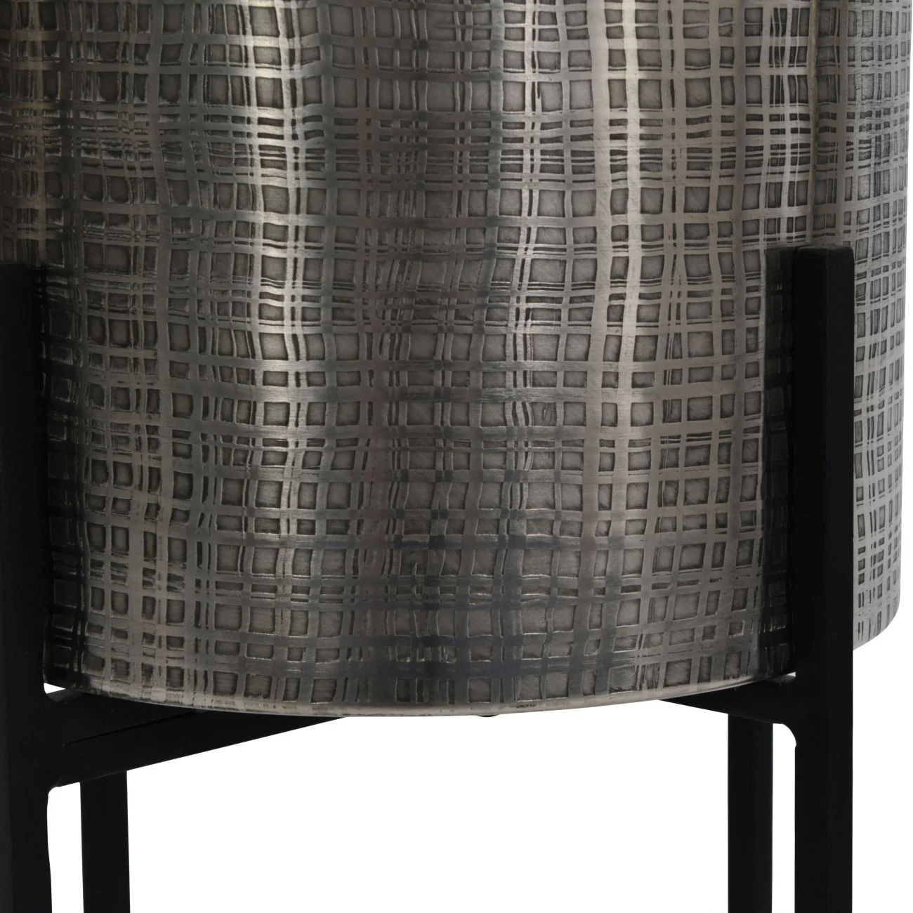 Libra Interiors Clyde Standing Planters in Nickel – Set of 2 - Image 4