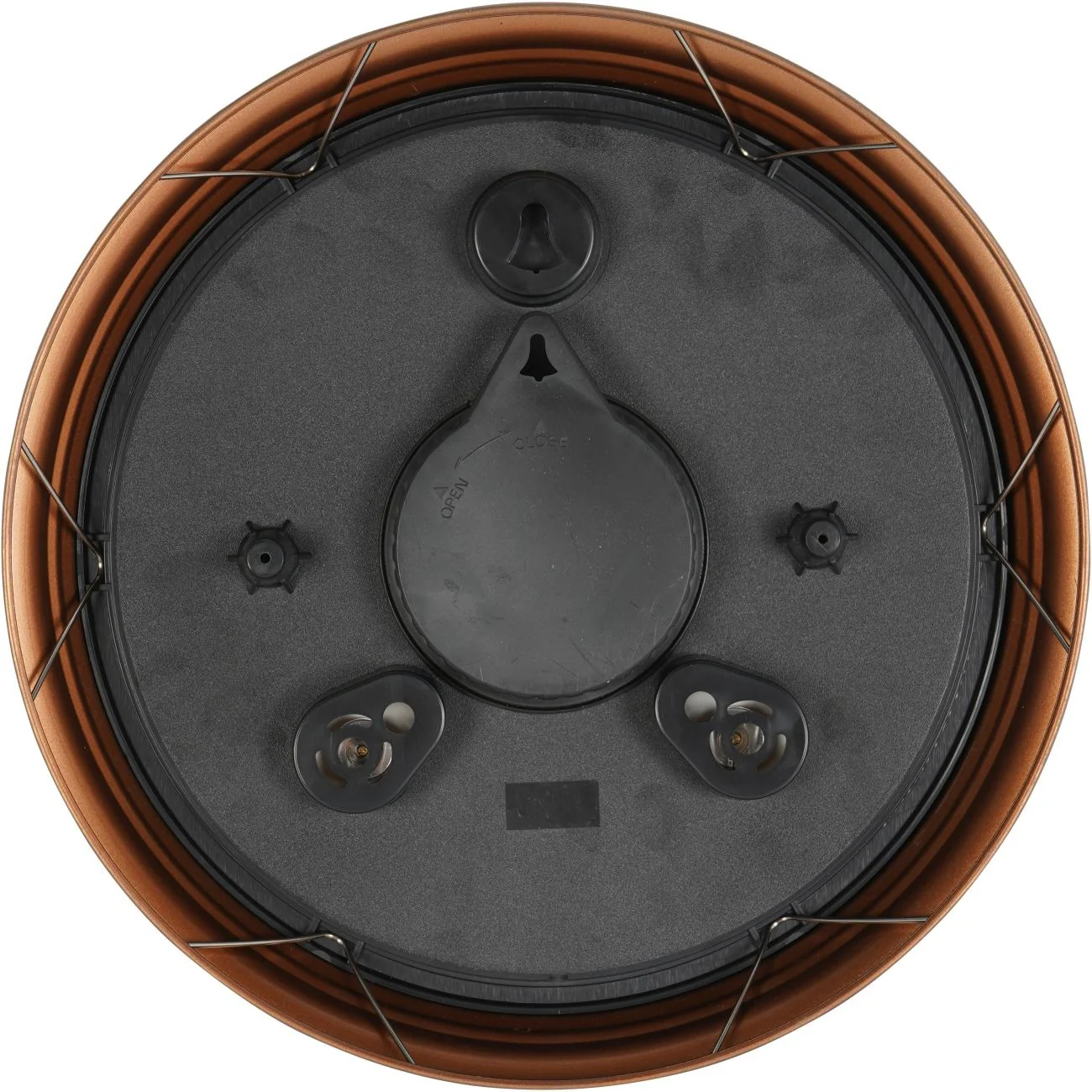 Libra Interiors Outdoor Antiqued Metal Clock – Small - Image 3