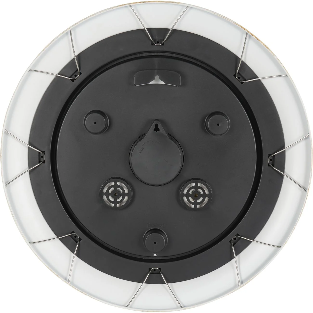 Libra Interiors Outdoor Antiqued Metal Clock – White - Image 3