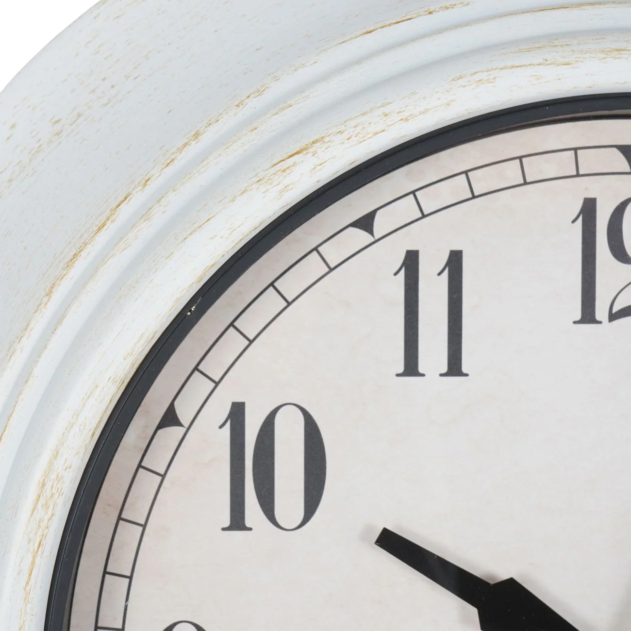 Libra Interiors Outdoor Antiqued Metal Clock – White - Image 4