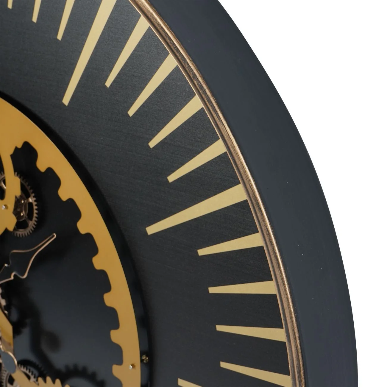 Libra Interiors Palladium Wall Clock with Central Moving Cogs - Image 4