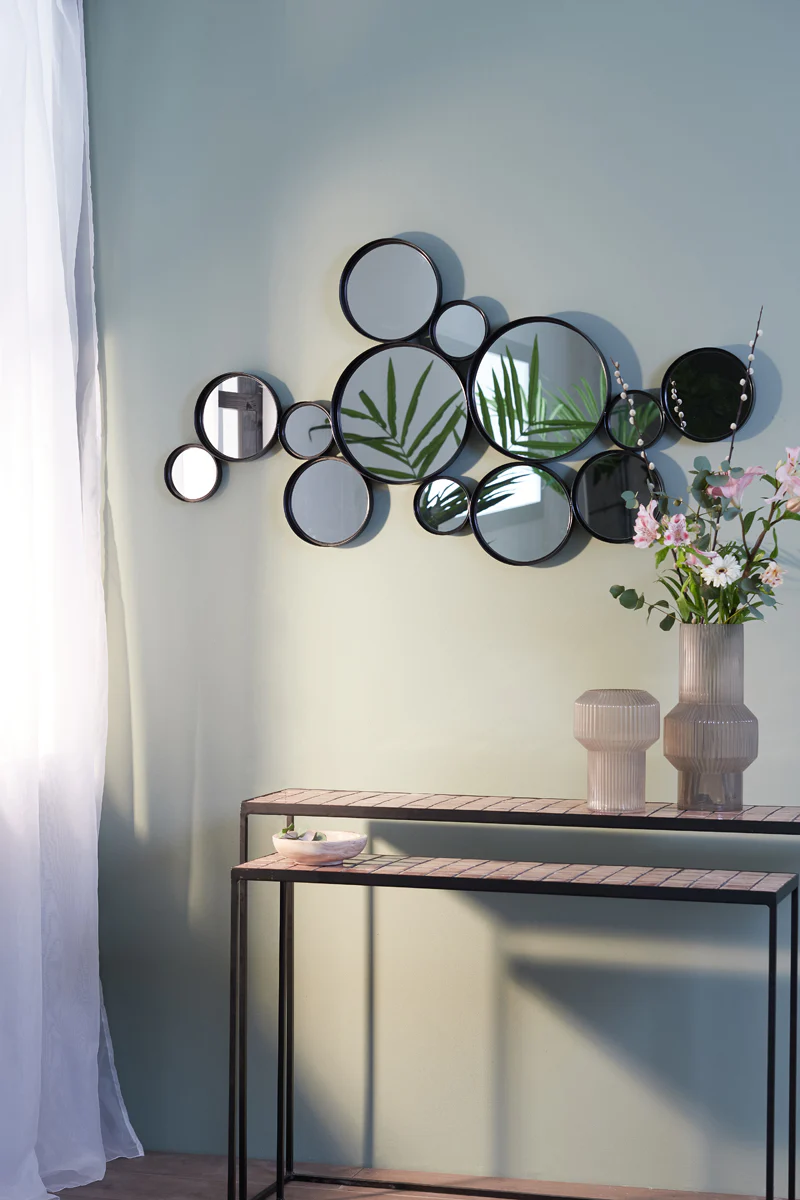 Light & Living Cielo Mirror with Black Circles - Large - Image 3