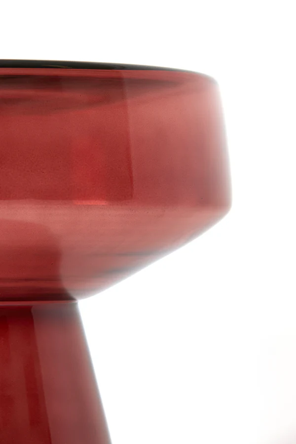Light & Living Dakwa Side Table in Burgundy Glass - Image 4