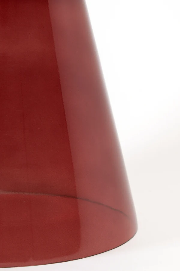 Light & Living Dakwa Side Table in Burgundy Glass - Image 5