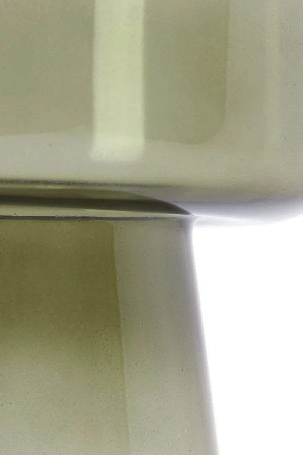 Light & Living Dakwa Tall Side Table in Grey-Green Glass - Image 4